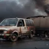Пожар в Дрездене: сгорел фургон DHL, уничтожены почти все посылки