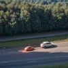 ДТП в Германии: Мотоциклист врезался в стоявший автомобиль на трассе B111