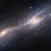 Телескоп ESO сделал потрясающие снимки "борьбы" двух галактик в космосе