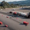 Фура потеряла тонны Колы на трассе в Германии: автобан встал в многокилометровой пробке