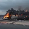 Пожар на трассе A3 в Германии: сгоревший автодом полностью заблокировал движение