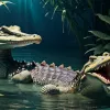Впечатляющие кадры из Флориды: Аллигатор схватил рыбу, ее взгляд говорит сам за себя