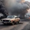 В Германии неизвестный бросил на дороге горящий автомобиль с украинскими номерами