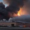 Крупный пожар в Германии: огонь уничтожил строительный магазин в Тюрингии