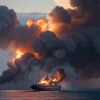Драма в Индонезии: Пассажиры охваченного огнем парома в панике прыгали за борт