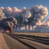 В Северной Германии нарушено движение поездов из-за пожаров и обезвреживания бомбы