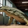 Гигантский варан ворвался на школьную физкультуру, вызвав панику