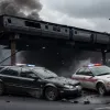 Опасная погоня в городе: Автомобиль водителя под наркотиками столкнулся с поездом