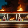 Неосторожность привела к катастрофе: заправка в Бразилии сгорела из-за спички